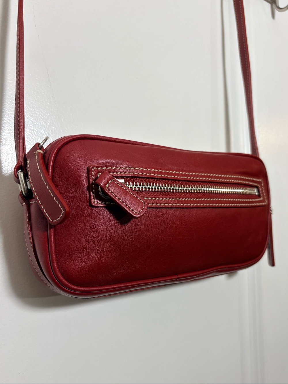 2002 Coach 9589 Red Legacy West Camera Bag Crossbody - Picture 4 of 15